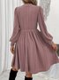 Plain Casual Dress With No