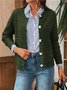 Simple Crew Neck Plain Cardigan
