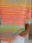 Women's Striped Pattern T-Shirt Retro Elegant Autumn Style Daily Casual Top