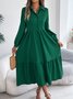 Cotton Casual Plain Regular Fit Dress With No