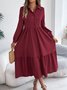 Cotton Casual Plain Regular Fit Dress With No