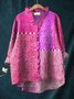 Women's Long Sleeve Shirt Spring/Fall Color1 Plain Split Joint Lotus Leaf Collar Daily Going Out Casual Top