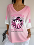 Women's Casual October We Wear Pink Halloween Witch Top