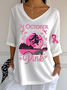 Women's Casual October We Wear Pink Halloween Witch Top