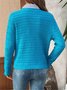 Simple Crew Neck Plain Cardigan