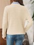Simple Crew Neck Plain Cardigan