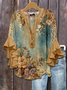 Women's Stylish Temperament V-Neck Multi-Layer Lace Shirt