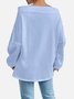 Women's Sweatshirt Striped Pattern Fashionable Everyday Street Off-Shoulder Drawstring Top