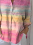 Women's Breast Awareness Abstract Print Casual Shirt