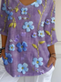 Women's Alzheimer's Floral Print Casual T-Shirt