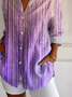Women's Alzheimer's Abstract Print Casual Long Sleeve Shirt