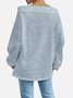 Women's Sweatshirt Striped Pattern Fashionable Everyday Street Off-Shoulder Drawstring Top