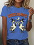 Women's Funny Goose Bumps Halloween，Retro Goose T-Shirt