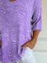 Women's Alzheimer's Floral Print Casual T-Shirt