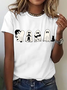 Women's Halloween Black Cat Tee