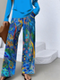 Loose Casual Psychedelic Art Square Neck Two-Piece Set