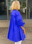 Women's Shirt Jacket Single-Breasted Temperament Commuting Solid Color Long-Sleeved Cotton Cardigan