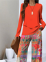Street Multicolor Block Square Neck Two-Piece Set