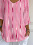 Women's Breast Cancer Awareness Abstract Print T-Shirt