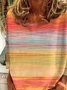 Women's Long Sleeve T-shirt Spring/Fall Orange Halloween Printing Crew Neck Holiday Going Out Casual Top