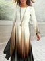 Regular Fit Casual Cotton Crew Neck Dress With No