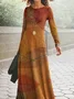 Cotton Regular Fit Striped Casual Dress With No