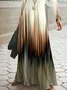 Regular Fit Casual Cotton Crew Neck Dress With No