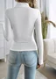 Plain Casual Mock Neck T-Shirt