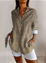 Cotton Casual Striped Shirt