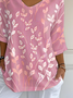 Women's Breast Awareness Floral Print T-Shirt