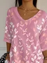 Women's Breast Awareness Floral Print T-Shirt