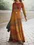 Cotton Regular Fit Striped Casual Dress With No
