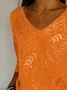 V Neck Painting Vintage T-Shirt