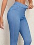 Slim-fitting Pocket Denim Yoga Pants With Hip-lifting Stretch Pants For Women With High Waist And Tummy-controlling Barbie Pants Leggings