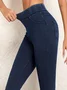 Slim-fitting Pocket Denim Yoga Pants With Hip-lifting Stretch Pants For Women With High Waist And Tummy-controlling Barbie Pants Leggings