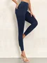 Slim-fitting Pocket Denim Yoga Pants With Hip-lifting Stretch Pants For Women With High Waist And Tummy-controlling Barbie Pants Leggings