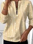 Women's Retro Polka Dot Design Everyday Long Sleeve Center Front Zip Sweatshirt