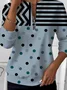 Women's Retro Art Graphic Design Everyday Long Sleeve Center Front Zip Sweatshirt