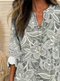 Floral Cotton Loose Simple Blouse