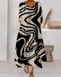Women's Geometric Stripe Pattern Maxi Dress Stylish Modern Everyday Beach Weekend