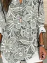 Floral Cotton Loose Simple Blouse