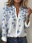 Women's Artistic Floral Gradient Pattern Design Daily Long Sleeve Shirt Spring and Autumn