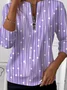 Women's Retro Polka Dot Design Everyday Long Sleeve Center Front Zip Sweatshirt