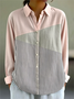 Women's Geometric Pattern Long Sleeve Shirt Fashionable Modern Everyday Weekend