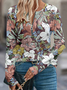 Women's Artistic Floral Pattern Long Sleeve T-shirt Fashion Modern Daily Weekend