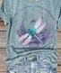 Dragonfly Lotus Breath printed crew-neck T-shirt