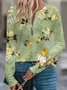 Women's Artistic Floral Pattern Long Sleeve T-shirt Fashion Modern Daily Weekend