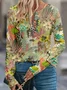 Women's Artistic Floral Pattern Long Sleeve T-shirt Fashion Modern Daily Weekend