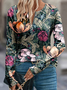 Women's Artistic Floral Pattern Long Sleeve T-shirt Fashion Modern Daily Weekend