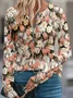 Women's Artistic Floral Pattern Long Sleeve T-shirt Fashion Modern Daily Weekend
